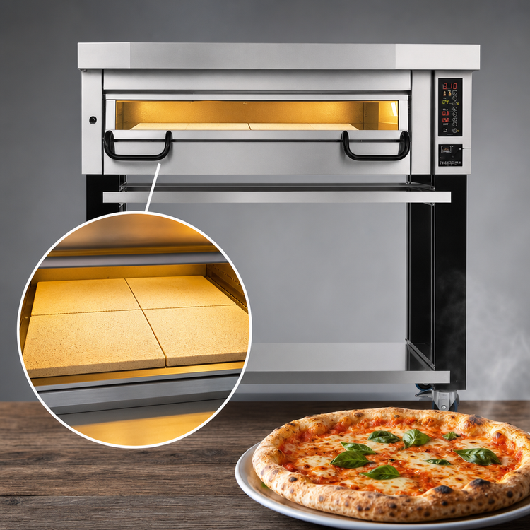 Product image #4 for PizzaMaster PM 741ED Single-Deck Electric Pizza Deck Oven with Ceramic Clay Stones