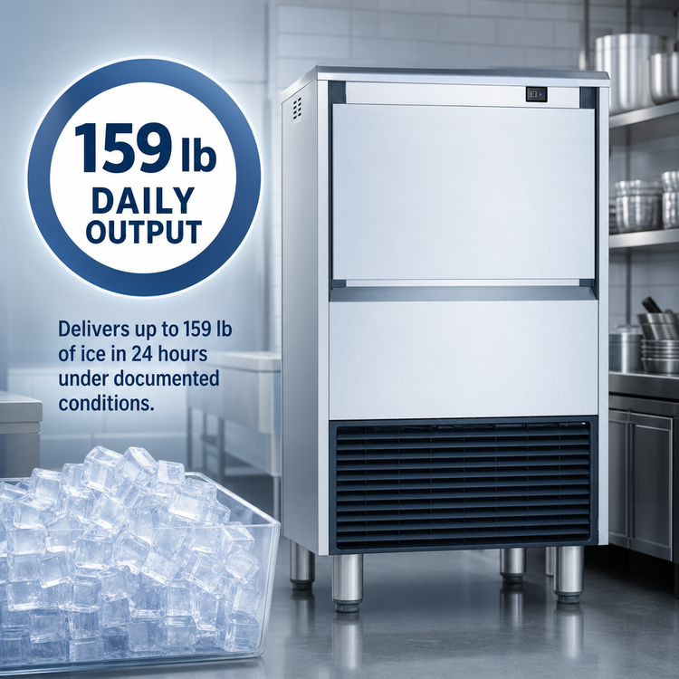 Product image #4 for ITV SPIKA NG 160 Self-Contained Full/Half Dice Ice Maker with 44.1 lb Bin Storage, 159 lb/Day