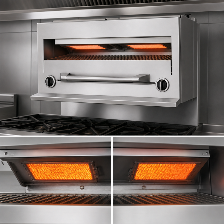 Product image #4 for Garland GF-Series 35-7/16-Inch Range-Mount Infrared Gas Salamander Broiler for GF36 Range