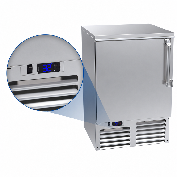 Product image #5 for Krowne 24-Inch Front-Loading Underbar Freezer and Mug Froster, Self-Contained, Stainless Steel