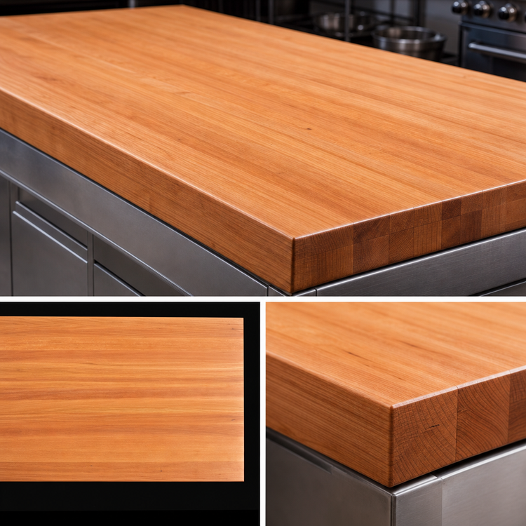 Product image #4 for Boos Block 84" x 30" American Cherry Edge Grain Kitchen Countertop, 2-1/4" Thick, Varnique Finish