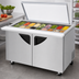 Thumbnail image #4 for Turbo Air Super Deluxe 48-1/4-Inch Two-Section Sandwich/Salad Mega Top Prep Table with Glass Lid, 18-Pan Capacity