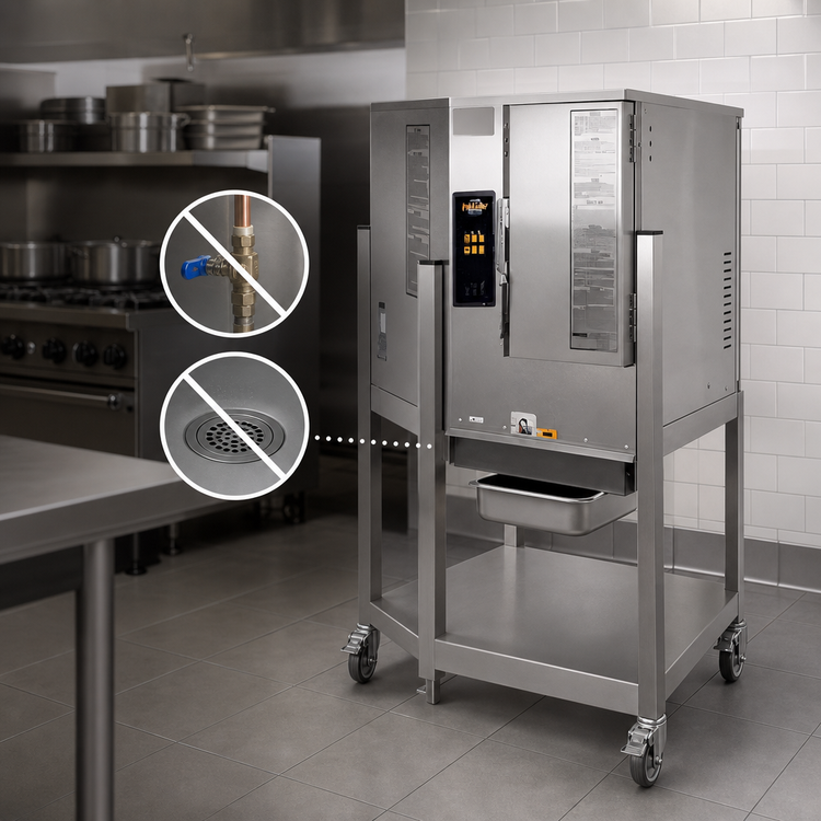 Product image #4 for AccuTemp Evolution Stand-Mounted Connectionless 6-Pan Natural Gas Boilerless Convection Steamer