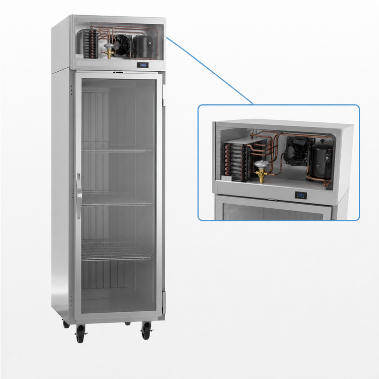 Product image #5 for Beverage-Air Cross Temp® 1-Section Convertible Reach-In Refrigerator/Freezer with Glass Door, Top-Mount Self-Contained, 23.1 Cu. Ft.