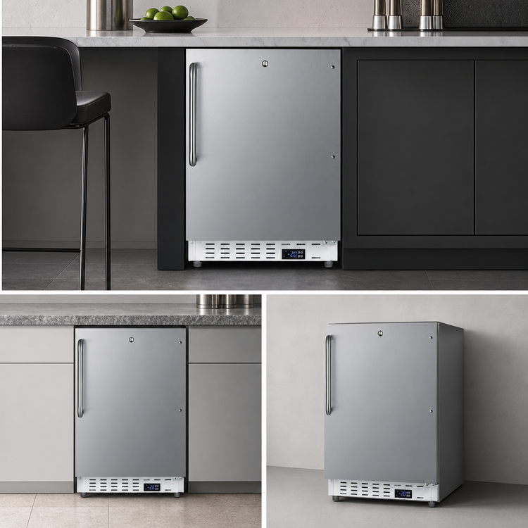 Product image #5 for Summit Appliance SCF505SSTBADA Upright Undercounter All-Freezer with Stainless Steel Door and 32-Inch Height