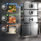 Thumbnail image #4 for Crown GC-3 Three Compartment Full-Size Gas Pressure Steamer with Cabinet Base