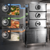 Thumbnail image #4 for Crown GC-3 Three Compartment Full-Size Gas Pressure Steamer with Cabinet Base