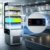 Thumbnail image #4 for Omcan 24-Inch Refrigerated Open-Air Merchandiser with 8.9 Cu. Ft. Capacity, 3 Shelves, Self-Contained, 110V