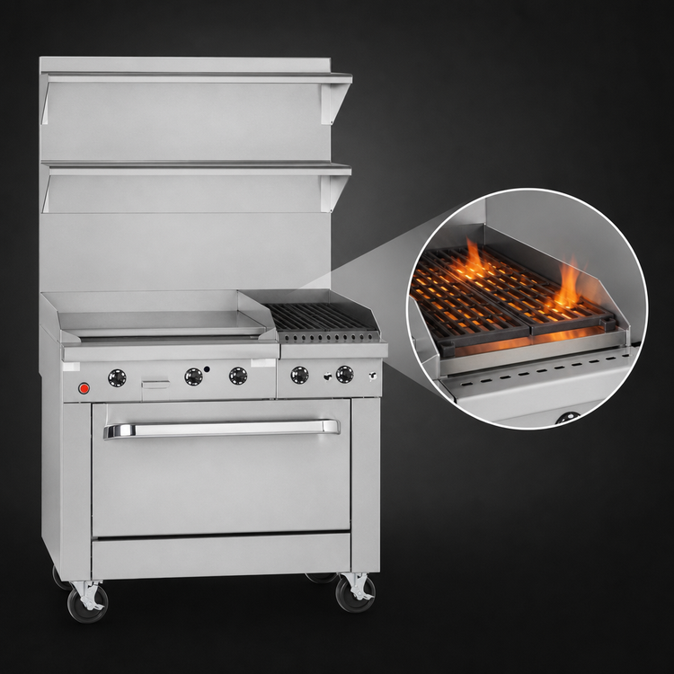 Product image #4 for Southbend Platinum 36-Inch Modular Heavy Duty Gas Range with 24-Inch Griddle and 12-Inch Charbroiler