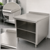 Thumbnail image #4 for Advance Tabco 84-Inch x 24-Inch Open Front Cabinet Base Work Table with Mid-Shelf, 14 Gauge 304 Stainless Steel Top and 1-1/2-Inch Rear Up-Turn