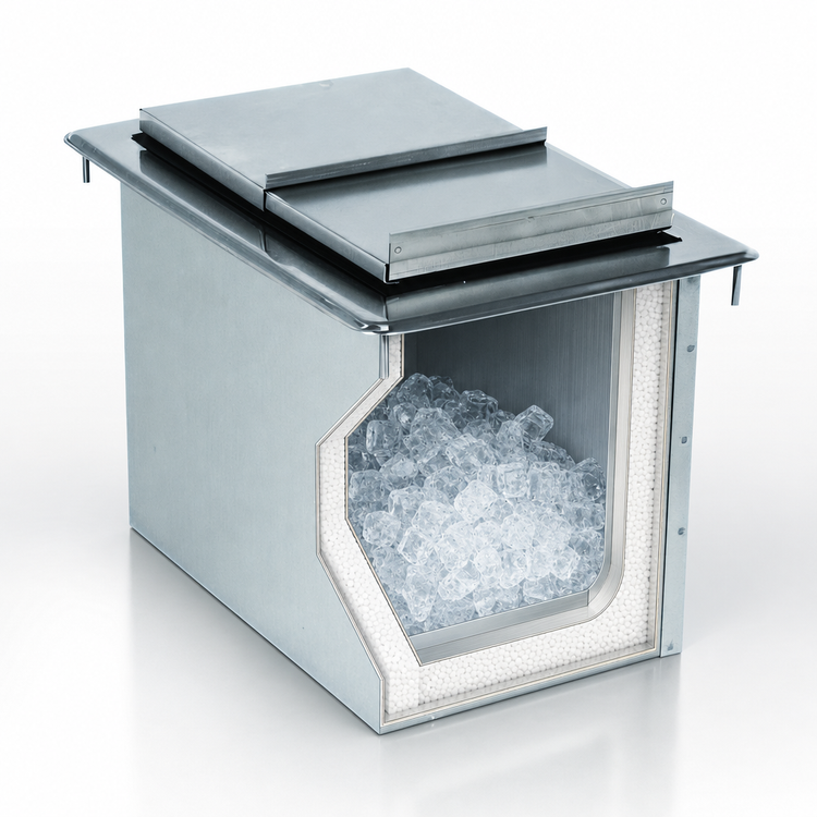 Product image #4 for Advance Tabco Special Value Series Drop-In Insulated Ice Bin with Sliding Cover, 23 lb Capacity