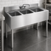 Thumbnail image #4 for Krowne Silver Series 36-Inch Three-Compartment Stainless Steel Underbar Sink with Wall-Mount Faucet