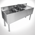 Thumbnail image #4 for CHOICE 36-Inch W x 19-Inch D Two-Compartment Underbar Sink Unit with Right Drainboard