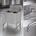 Thumbnail image #4 for Advance Tabco Prestige 24-Inch 2-Compartment Stainless Steel Underbar Sink Unit with Faucet and 7-Inch Backsplash