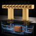 Thumbnail image #4 for Perlick Bridge Tee Countertop Glycol-Cooled Draft Beer Tower, 30 Faucets, Tarnish-Free Brass Finish