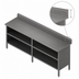Thumbnail image #4 for John Boos Open Front Cabinet Base Work Table with 16-Gauge 300 Series Stainless Steel Top, 5-Inch Backsplash, 120 x 30 Inches