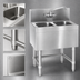 Thumbnail image #4 for Eagle Spec-Bar Two-Compartment Underbar Sink Unit, 24-Inch Wide, 304 Stainless Steel