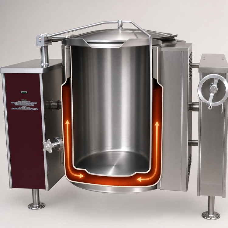 Product image #4 for Southbend Steam 40-Gallon Gas Tilting Steam Kettle with 2/3 Jacket