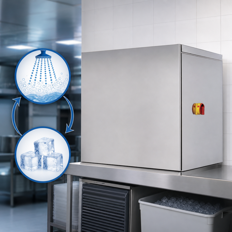 Product image #4 for Manitowoc Indigo NXT Marine Water-Cooled Self-Contained Dice Cube Ice Maker, 703 lb/24 Hr