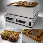Thumbnail image #4 for Carter-Hoffmann (Middleby) MT23-6 Countertop Top-Access Hot Food Holding Cabinet with 2 6-Inch Amber Pans and Independent Digital Controls