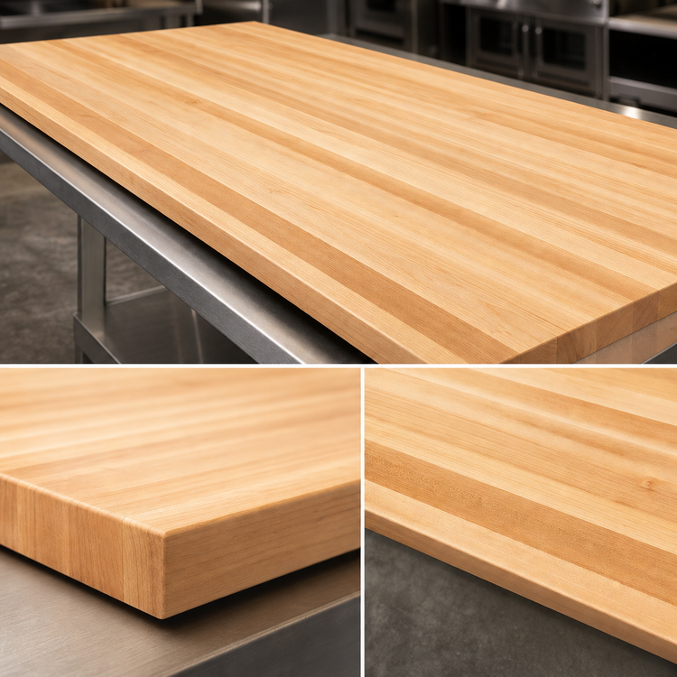 Product image #4 for Boos Block 60-Inch x 32-Inch Edge Grain Northern Hard Rock Maple Kitchen Countertop with Oil Finish