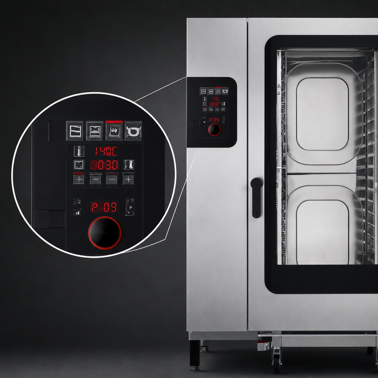 Product image #4 for Convotherm C4eD 20.20 GB-N EasyDial Roll-In Full-Size Gas Combi Oven with Boiler