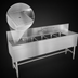 Thumbnail image #4 for Eagle Group Spec-Bar Four-Compartment Underbar Sink Unit with Left Drainboard, 72 Inch W x 24 Inch D