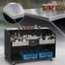 Thumbnail image #4 for Advance Tabco 61-Inch Portable Bar with Ice Bin, Stainless Steel Work Top, Speed Rails, and Casters