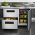 Thumbnail image #4 for Hoshizaki Steelheart 48-Inch Two-Section Undercounter Low Profile Refrigerator with One Door and Two Drawers
