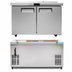 Thumbnail image #4 for Atosa Two-Section Mega Top Sandwich/Salad Prep Table Refrigerator with 18 1/6 Pans, 48-1/5 Inch Wide, 13.4 Cu. Ft., Rear-Mounted Self-Contained Refrigeration