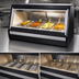 Thumbnail image #4 for Howard-McCray 4-Well Full-Service Hot Food Case, 71 Inch, Black Exterior, Stainless Steel Interior