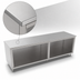 Thumbnail image #4 for John Boos Open Front Cabinet Base Work Table with 16-Gauge Stainless Steel Top, 108 x 36 Inches