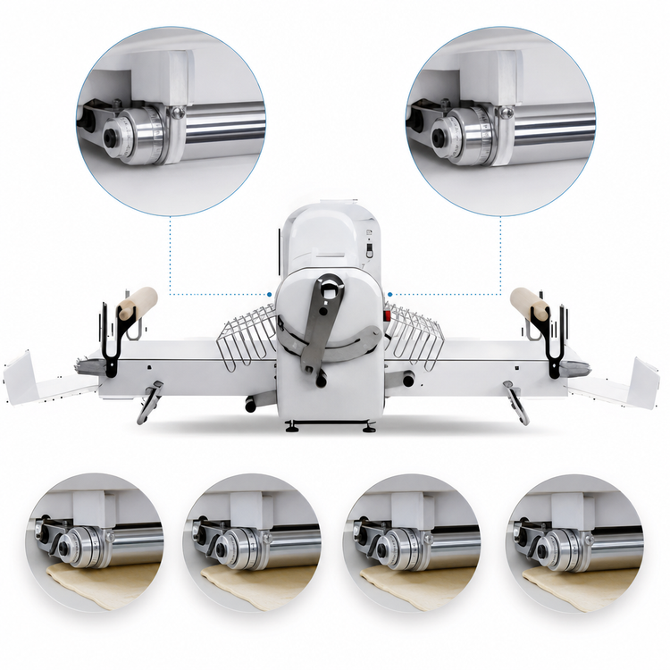Product image #4 for Univex SFG 500 B Reversible Bench Dough Sheeter with 20-Inch Hard Chrome Rollers