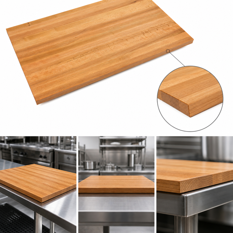 Product image #4 for Appalachian Red Oak Kitchen Countertop, Edge Grain, 30 x 25 x 1-1/2 Inches, Varnique Finish