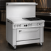 Thumbnail image #4 for Ultimate 36-Inch Commercial Gas Restaurant Range with 2 Star/Sauté Burners, 24-Inch Griddle and Cabinet Base