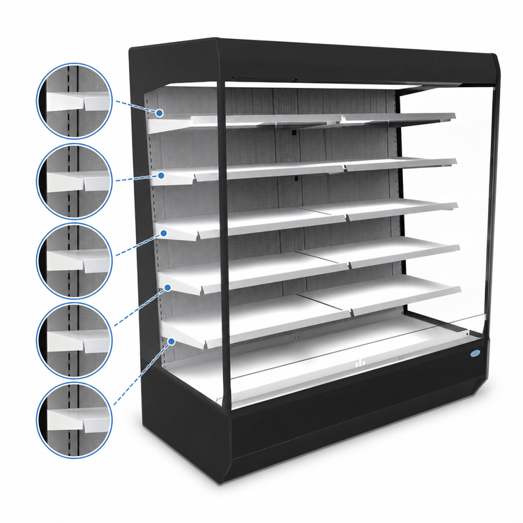 Product image #4 for Federal Industries Multi_Deck 73.8-Inch Remote Multi-Deck Open Merchandiser with 5 Adjustable Shelves