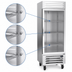Thumbnail image #4 for Beverage-Air Vista® Series One-Section Reach-In Refrigerator with Glass Door, 25.97 Cu. Ft., Bottom-Mounted Self-Contained