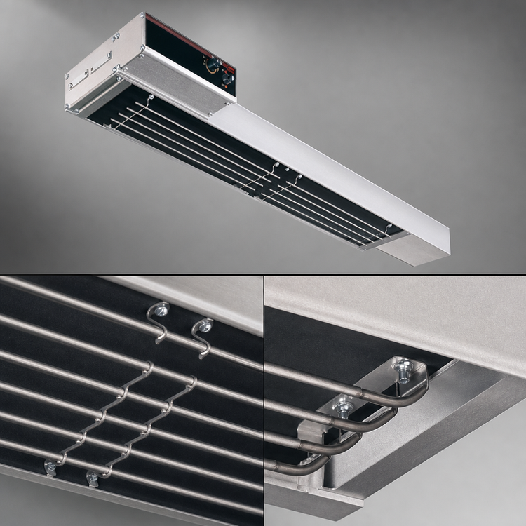 Product image #4 for Hatco Glo-Ray Infrablack 66-Inch Unlighted Strip Heater, Single Housing, 1560 Watt, Aluminum