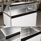 Thumbnail image #4 for Master-Bilt Products DD-46 Floor Model Ice Cream Dipping/Display Freezer Merchandiser, Slanted Glass, 8 Display Tubs, 4 Storage Tubs, 115V