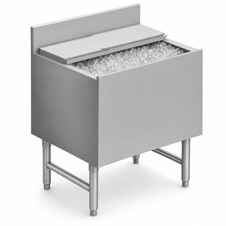 Product image #4 for Eagle Group 2200 Series Underbar Ice Bin/Cocktail Unit with 7-Circuit Cold Plate, 28 Inch Wide, 75 lb. Capacity