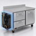Thumbnail image #4 for Victory Refrigeration VWFD48HC-2 48-Inch Two-Section Worktop Freezer Counter with Doors and Drawers, 11.04 Cu. Ft., Rear-Mounted Self-Contained R290