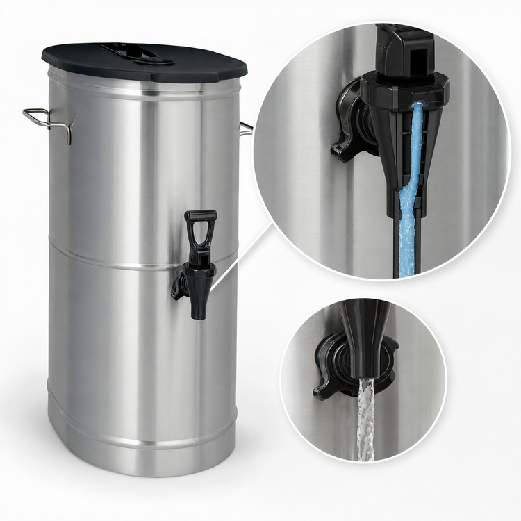 Product image #4 for BUNN 34100.0002 TDO-4 4-Gallon Cylinder Iced Tea/Coffee Dispenser with Brew-Thru Lid