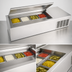 Thumbnail image #4 for Delfield 46-Inch Countertop Refrigerated Prep Rail, Raised Condiment Rail, 4 1/3-Size Pan Capacity