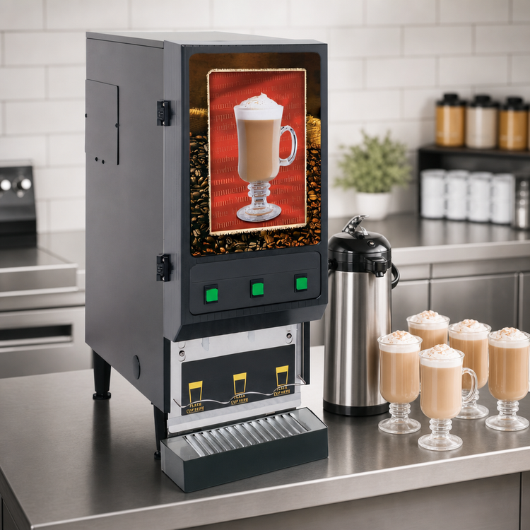 Product image #4 for BUNN FMD-3 BLK 3-Hopper Powder-Based Fresh Mix Beverage Dispenser, Black
