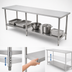 Thumbnail image #4 for Eagle Group Budget Series Stainless Steel Work Table with Adjustable Undershelf, 108-Inch x 24-Inch