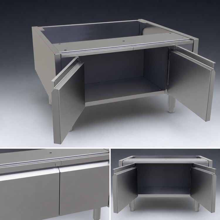 Product image #4 for Glastender ACB-28 Underbar Add-On Cabinet Base with 2 Hinged Doors, 28 Inch Wide