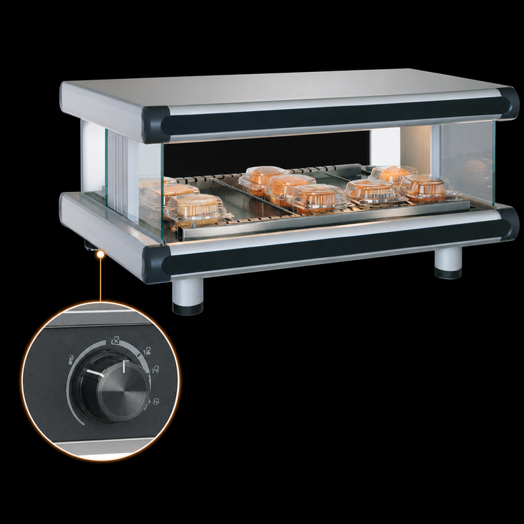 Product image #4 for Hatco Glo-Ray Designer Horizontal Countertop Hot Food Display Warmer, 36.25 Inch Wide, 1 Shelf