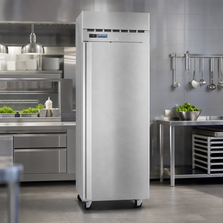 Product image #4 for Hoshizaki Steelheart One-Section Pass-Thru Refrigerator, Full Stainless, 24.2 Cu. Ft., Top-Mount Self-Contained