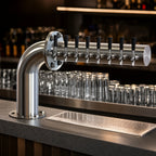 Thumbnail image #4 for Perlick Corporation 4062-8L Left-Mount Countertop Glycol-Cooled 8-Faucet Draft Beer Tower, Stainless Steel Matte Finish