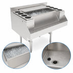 Thumbnail image #4 for John Boos Slim-Line UBJB-2736-CP7-X Casino Jockey Box Ice Bin/Cocktail Unit, 36-Inch, 7-Circuit Cold Plate, Stainless Steel